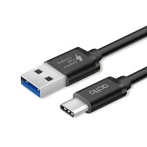 엑토 퀵 타입 C USB 3.1 충전 데이터 케이블 TC-15, 블랙, 1개