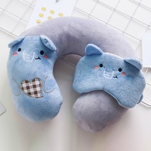 디엠코퍼레이션 알럽홈 캐릭터 안대 + 목베개, 코끼리