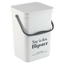 브리즈 힙스터 벽걸이 휴지통 12L, 화이트, 1개