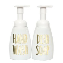 브랜드없음 생활만 럭셔리 거품디스펜서 화이트용기 골드라벨 핸드워시 + 디시솝 250ml, 1세트