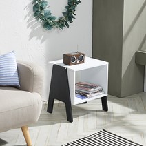 제우스 DIY 스택 A형 협탁수납장, 화이트블랙