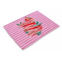 DM 알럽홈 크리스마스 테이블매트, 핑크크리스마스16, 42 x 32 cm