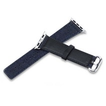 로모코 애플워치 3/4/5 리지드 데님 밴드 (42/44mm 호환 가능), 진청, 1개