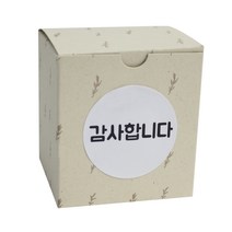 황씨네도시락 풀잎 쿠키 상자 5p + 원형 감사합니다 스티커 화이트 5p, 혼합 색상, 1세트