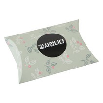 에이치씨엔 나뭇잎 반달상자 카키 30p + 감사합니다 원형 스티커 블랙 30p, 카키, 블랙, 1세트
