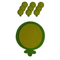 아이세상 풍선글자판 환경구성 펠트장식 10p, 49연두