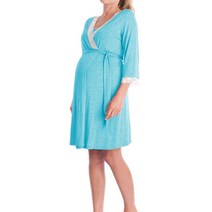 햇살 레이스 브이넥 플레어 파자마 임산부 원피스 RC11141