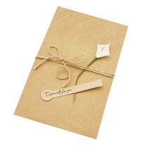 도나앤데코 에리카 크라프트 편지봉투L + 화이트 미니카라 꽃데코 10p, 혼합 색상, 1세트