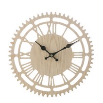 제이아울 스켈레톤 우드스타일 벽시계, B타입