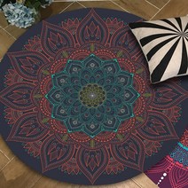 이지웜 플라워 원형 발매트, A-9