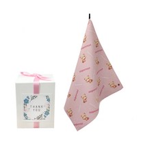 삼육오데이 DIY 돌답례품 수건 10p + 박스 10p + 리본 핑크 12p + 땡큐스티커 12p, 히어로고양이, 1세트