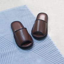 바이데코 심플 인조가죽 실내화, 브라운