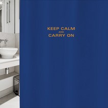 디자인수풀 샤워 커튼 북유럽 스타일 SC03 S 1520 x 1880 cm + 플라스틱 고리, 1세트, 네이비계열