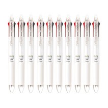 파이롯트 프릭션 슬림 3색 다색펜 0.5mm, 펄화이트, 10개