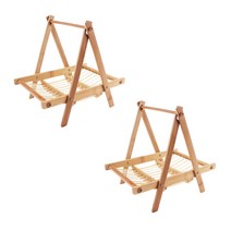 블룸엣홈 대나무 튀김 간식바구니, 혼합 색상, 2개입