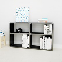 큐빅스 2 렉탱글 책장 2단, 블랙