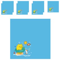 디자인매드 떡메모지 피그 85 x 85 mm 100p, 01 딥블루, 8개입