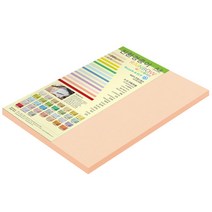 종이문화 두꺼운양면 카드지 레인보우카드 No.26 피치, A3, 40매