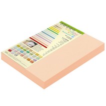 종이문화 두꺼운양면 카드지 레인보우카드 No.26 피치, A4, 100매