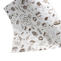 피크닉하우스 식품포장지 햄버거 27, 1개입, 100개