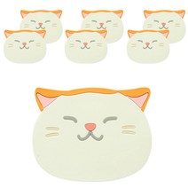 블럭마트 어린이 고양이 컵받침 7p, 6