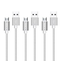 포엘지 Mobile 메탈 5핀 케이블 1.5m, 실버, 3개입