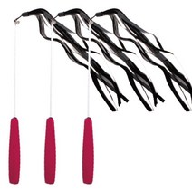 아이엠 고양이 파다닥 힐링 2단 낚시대 검정리본, Red, 3개입