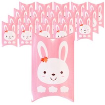 도나앤데코 큐트 애니멀 반달상자, 핑크 토끼, 20개입