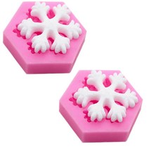 강군샵 다용도 실리콘몰드 육각눈꽃송이 1구 2p