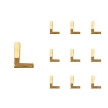 쁘띠팬시 입체문자 스티커 30 x 30 mm, 금색 L, 10개입