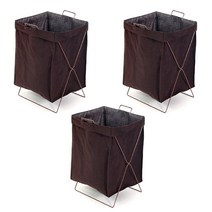 해피홈 마이백 분리수거함, 브라운, 3개