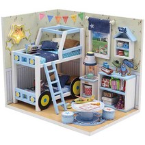 아이엠미니 DIY 미니어처하우스 찰스의 방 + 도구 + 케이스, 혼합 색상