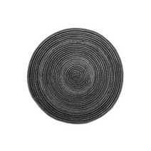 마켓감성 원형 고급라탄 테이블매트, 블랙, 18cm