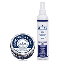무칸 블럭컷 스트롱 홀드 포마드 왁스 100g + 스프레이 250ml 세트, 1세트