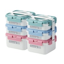 (2개묶음)런치메이트 3단 피크닉 찬합세트 생활용품, 화이트, 2세트