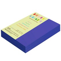 종이문화 뉴씨플레인 양면색상지 16절 No.DN68 청보라 280매, 1개