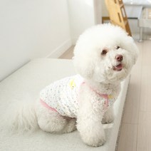 이츠독 오가닉 리틀피아프 반려견 민소매 티셔츠, 핑크