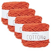 빈센트코튼 36합 뜨개실 80g 4p, 418 오렌지