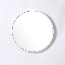 크레디스 우드 모던 서클 섀도우 벽거울 300, 화이트