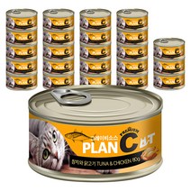 바이캣 플랜씨 그레이비소스 프리미엄 고양이 캔간식 참치 80g, 참치+닭고기 혼합맛, 24개
