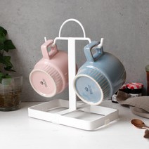 체리하우스 디몬 철제 2P 머그잔 걸이, 화이트, 1개
