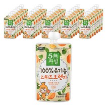자연원 5무과일 100% 유기농 스퀴즈오렌지 주스, 100ml, 오렌지, 36개