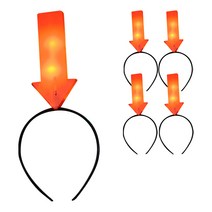 와우파티코리아 LED 화살표 머리띠, 레드, 5개