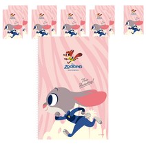 디즈니 캐릭터 주토피아 캠퍼스 스프링노트, 랜덤 발송, 10개