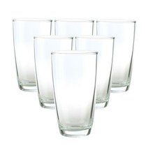 삼호유리 럭키글라스 커브 텀블러 유리컵 450ml LG-100316, 6개
