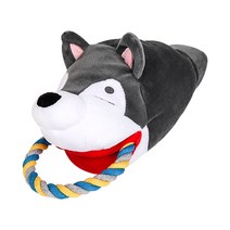 딩동펫 반려동물 터그 장난감 12cm x 24cm x 18cm, 시바그레이, 1개