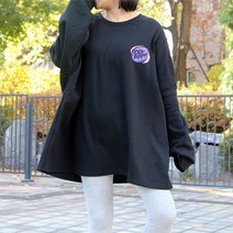 후니네 임산부 퍼 기모 박스 티셔츠