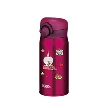 써모스 진공 단열 마이 디자인 보틀 휴대용 텀블러 JNR-350K + 네이밍 스티커 2p + 디자인 스티커 랜덤 발송, 크랜베리, 350ml