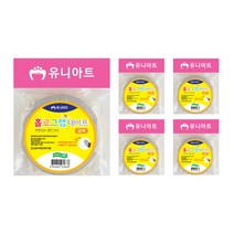 유니아트 홀로그램 디자인 마스킹테이프 2cm x 10m, 금색, 5개