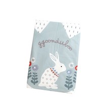 꿈두부 겨울용 극세사 빅래빗 아기 블랭킷, 민트